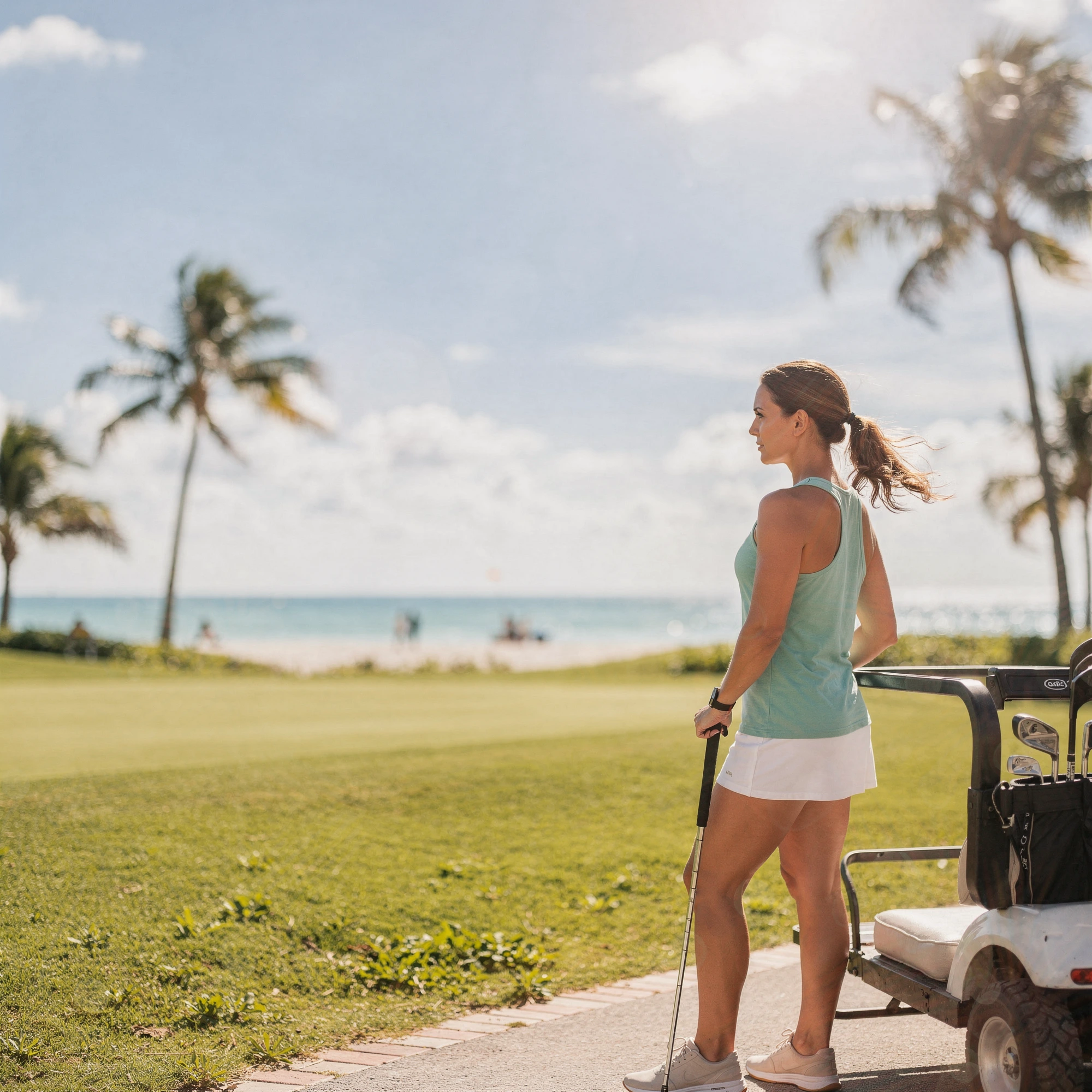 Active woman walking along the Southwest Florida coast - meet the urogynecology team serving Fort Myers Beach, FL